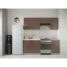 Кухня София 2.1 м шоколад глянец